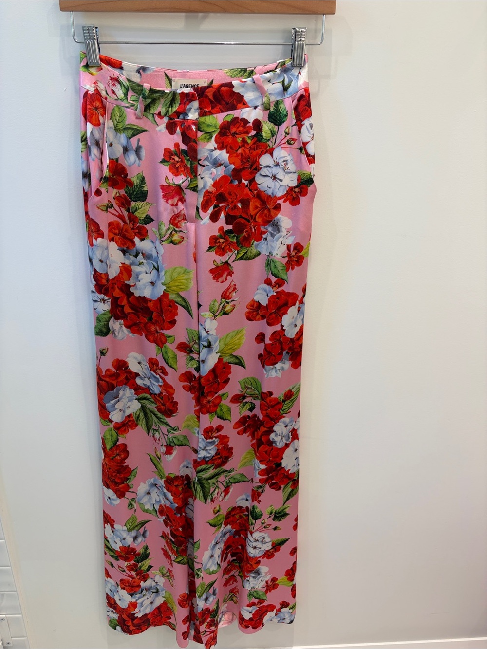 L’AGENCE Floral Wide-Leg Pants